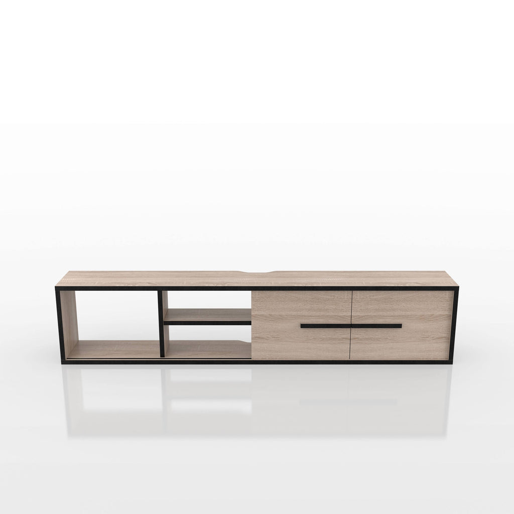 Reclaimed Oak Wall-Mounted Media Console B962974