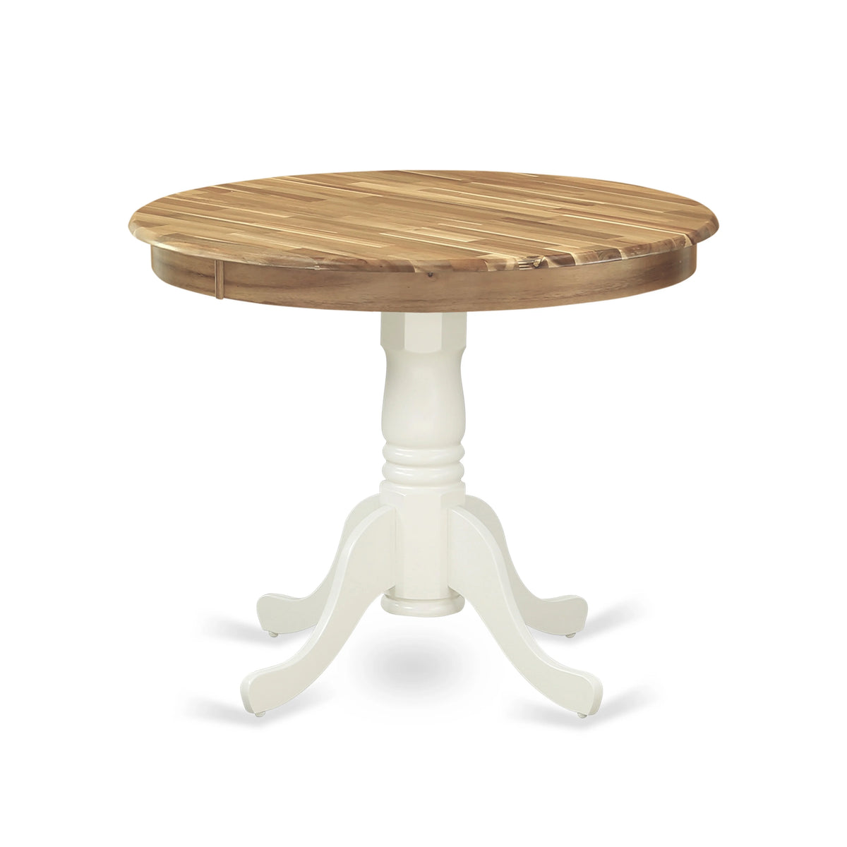 Antique Round Acacia Wood Dining Table E383