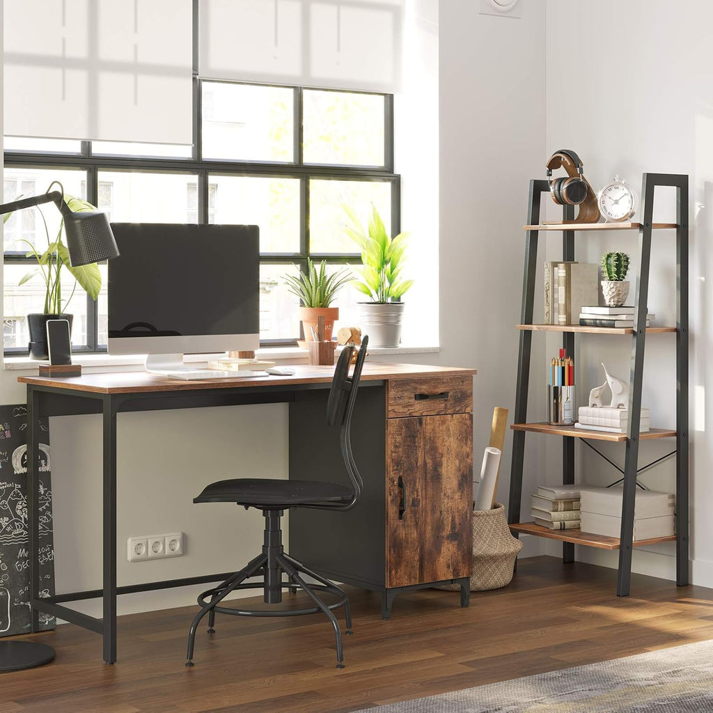 51 Inches Computer Desk with Drawer and Cabinet V68034