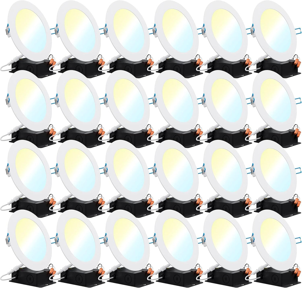 24 Pack 6 Inch Ultra Thin LED Recessed Ceiling Lights G22917