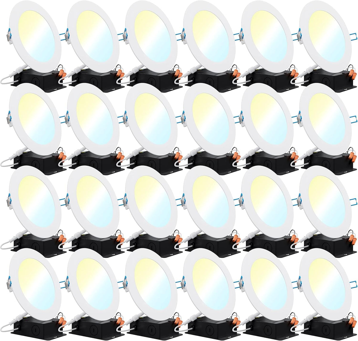 24 Pack 6 Inch Ultra Thin LED Recessed Ceiling Lights G22917