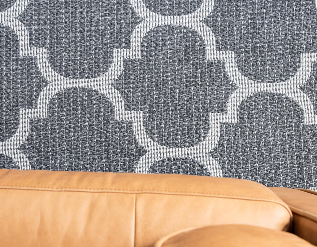 2' x 3' Dark Gray Flatweave Rug G719