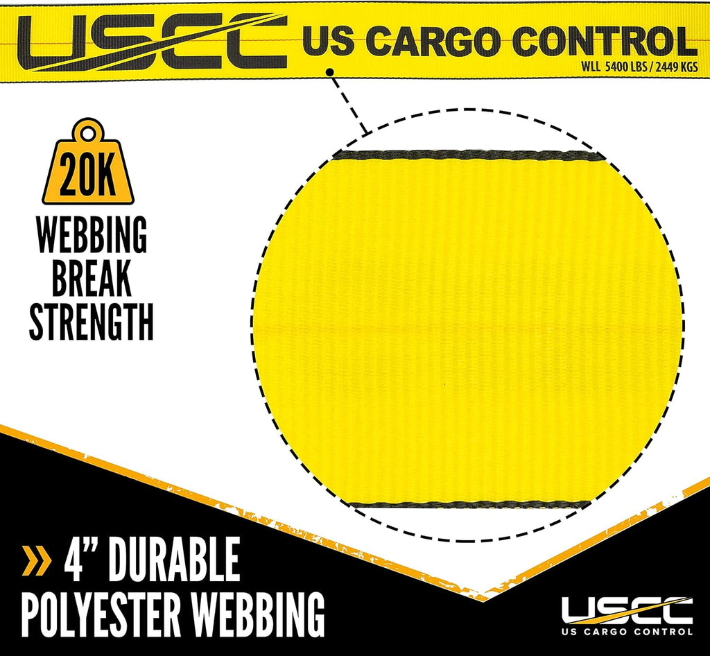 4 Inch x 30 Foot Winch Straps with Twisted Sewn Loop 10 Pack D34314