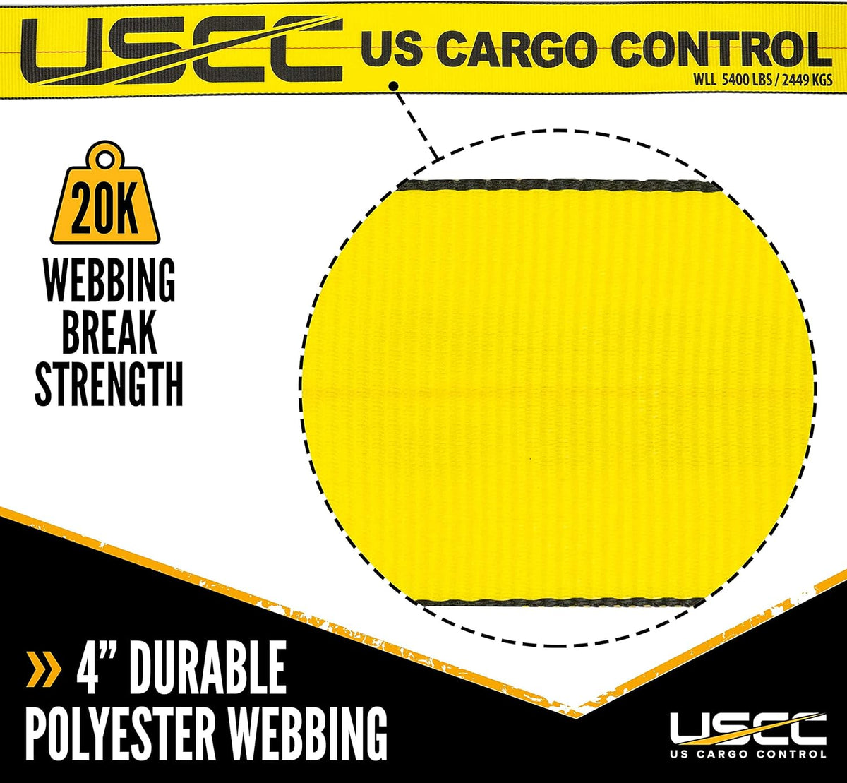 4 Inch x 30 Foot Winch Straps with Twisted Sewn Loop 10 Pack D34314