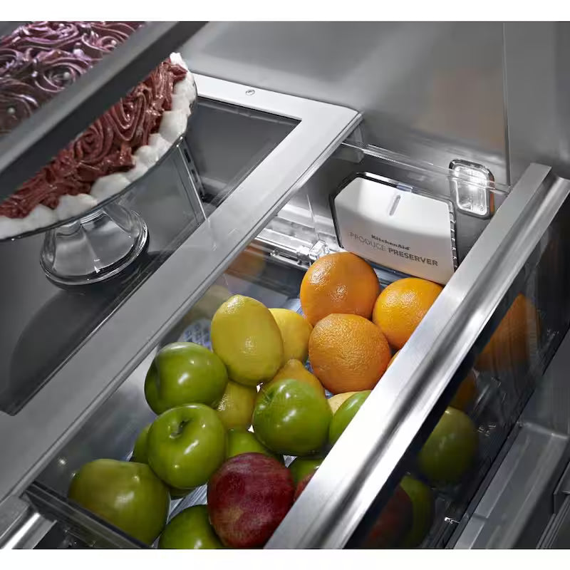 Black Stainless Built-In French Door Refrigerator B6921