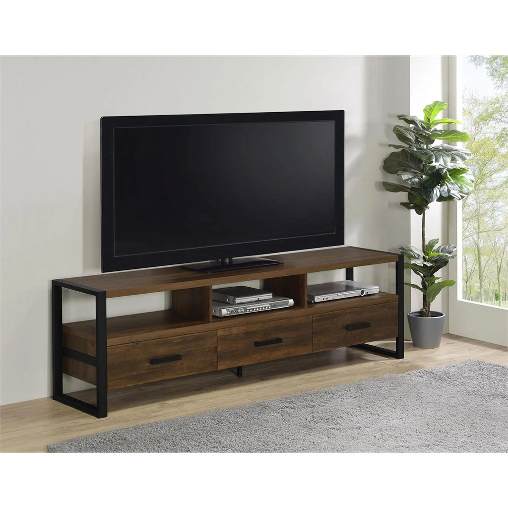 3-Drawer Farmhouse Wood TV Stand U7950