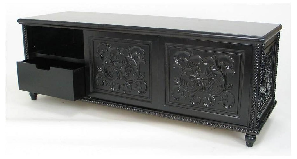 62" TV Stand Console in Ebony E821239