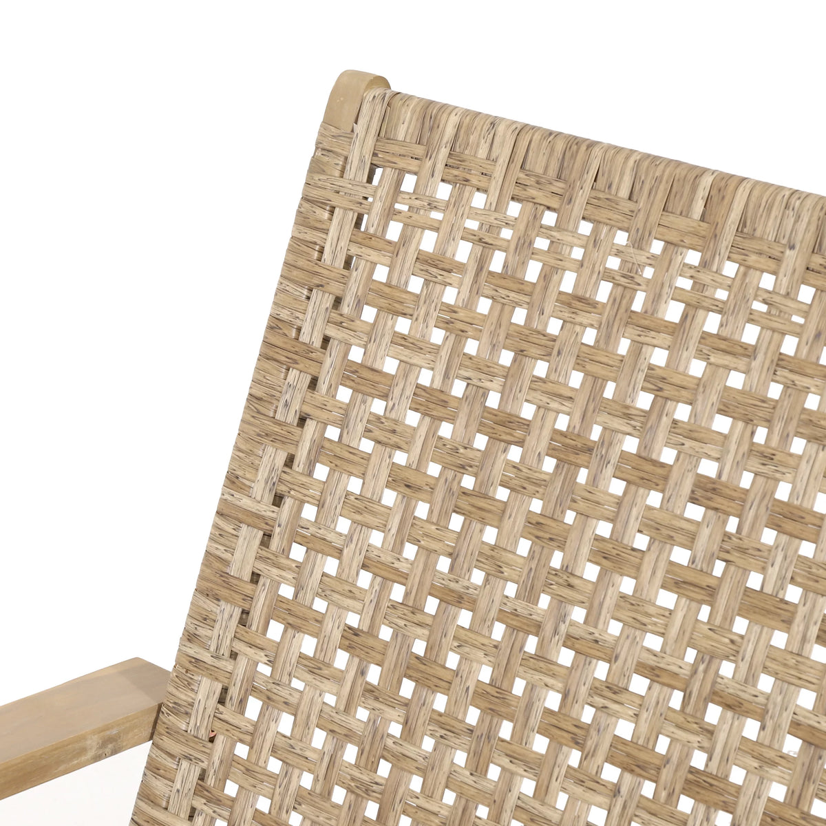 Acacia Wood Outdoor Lounge Chair Set of 2 Light Brown V274748