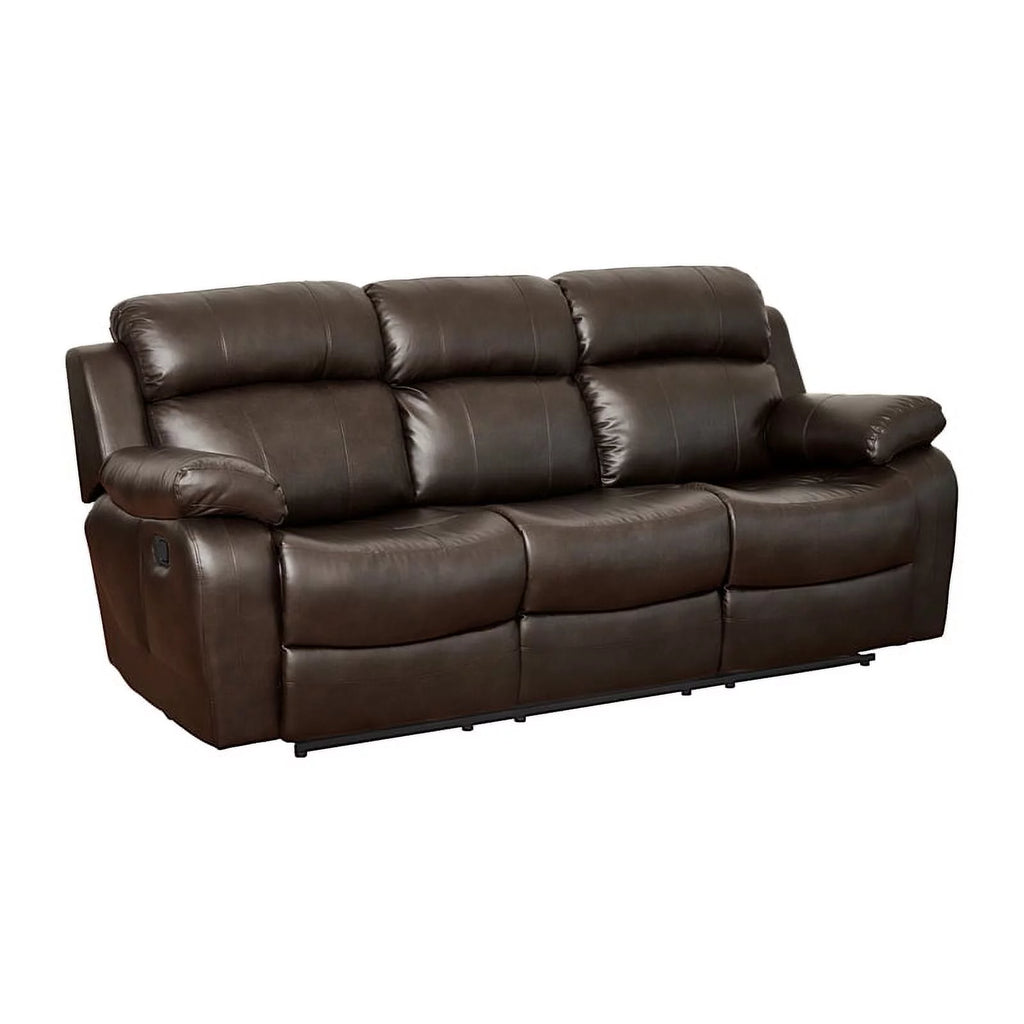 Brown Double Reclining Sofa with Cup Holders P656889