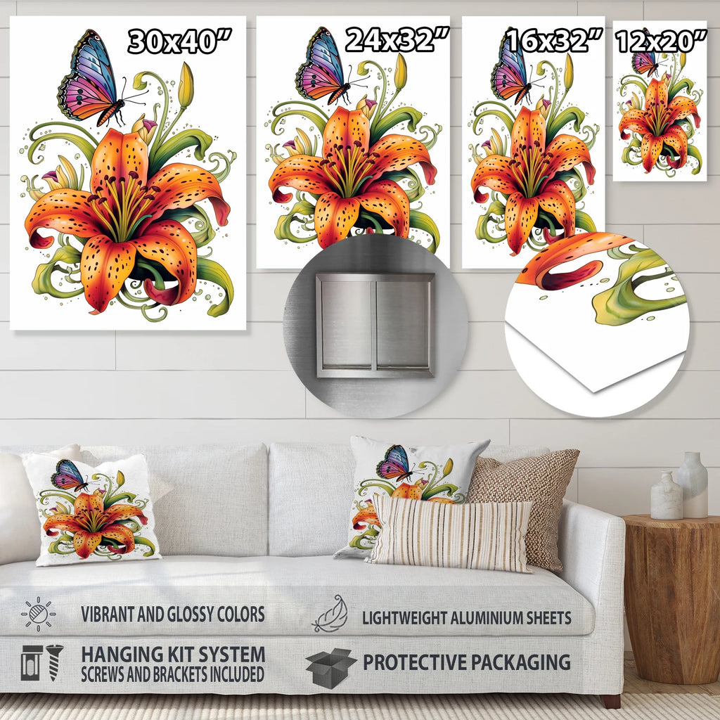Floral Metal Art Print X558