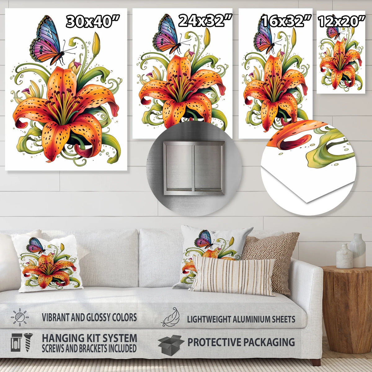 Floral Metal Art Print X558