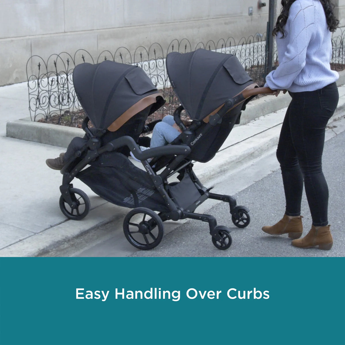 Black Double Tandem Stroller U747