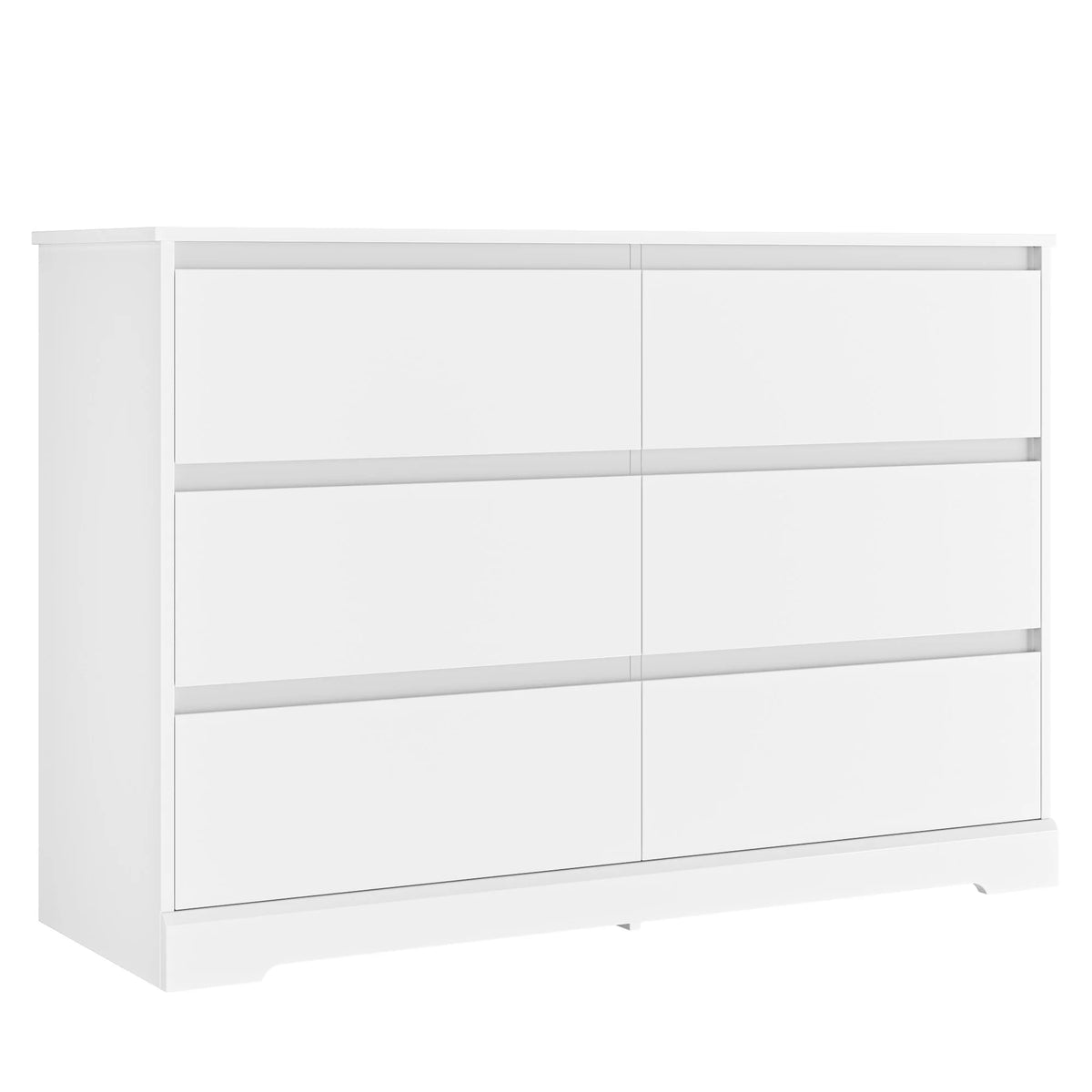 White 6 Drawer Wood Dresser G79326