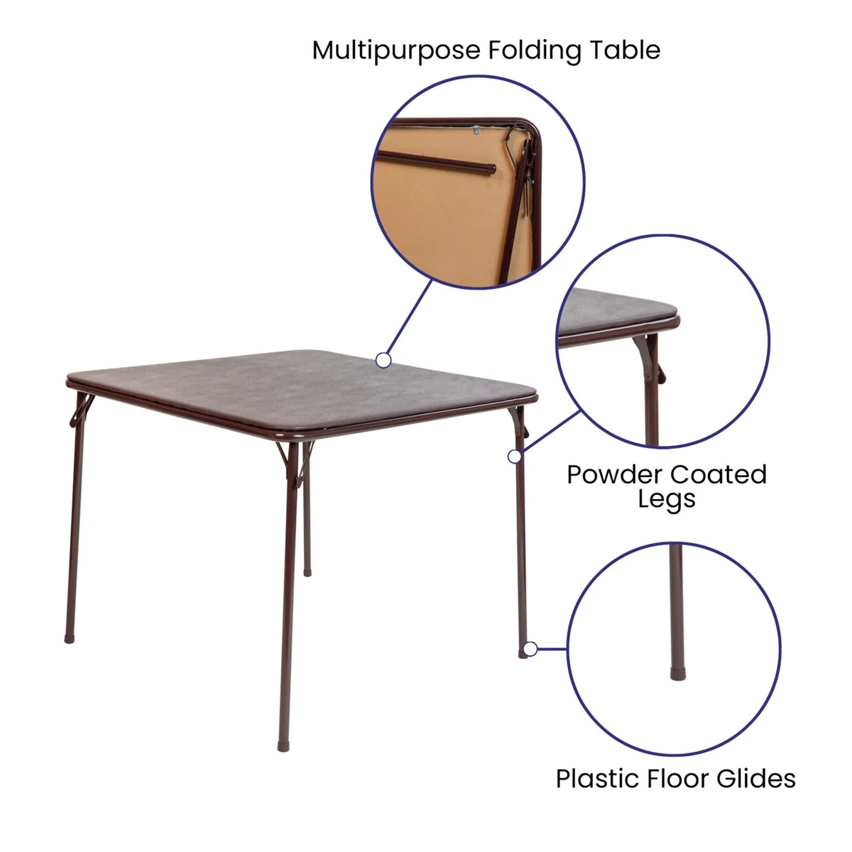 Brown Folding Card Table S84335