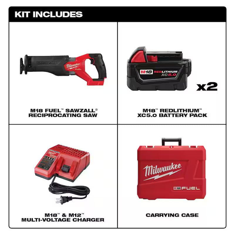 18-Volt Lithium-Ion Brushless Cordless Reciprocating Saw Kit with Hex Impact Driver Z392