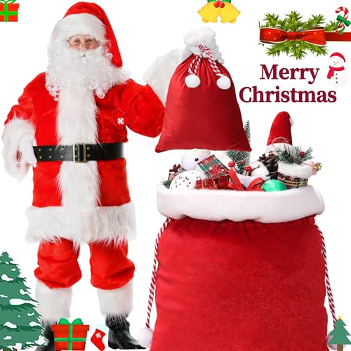 Large Red Velvet Drawstring Gift Bags G47787