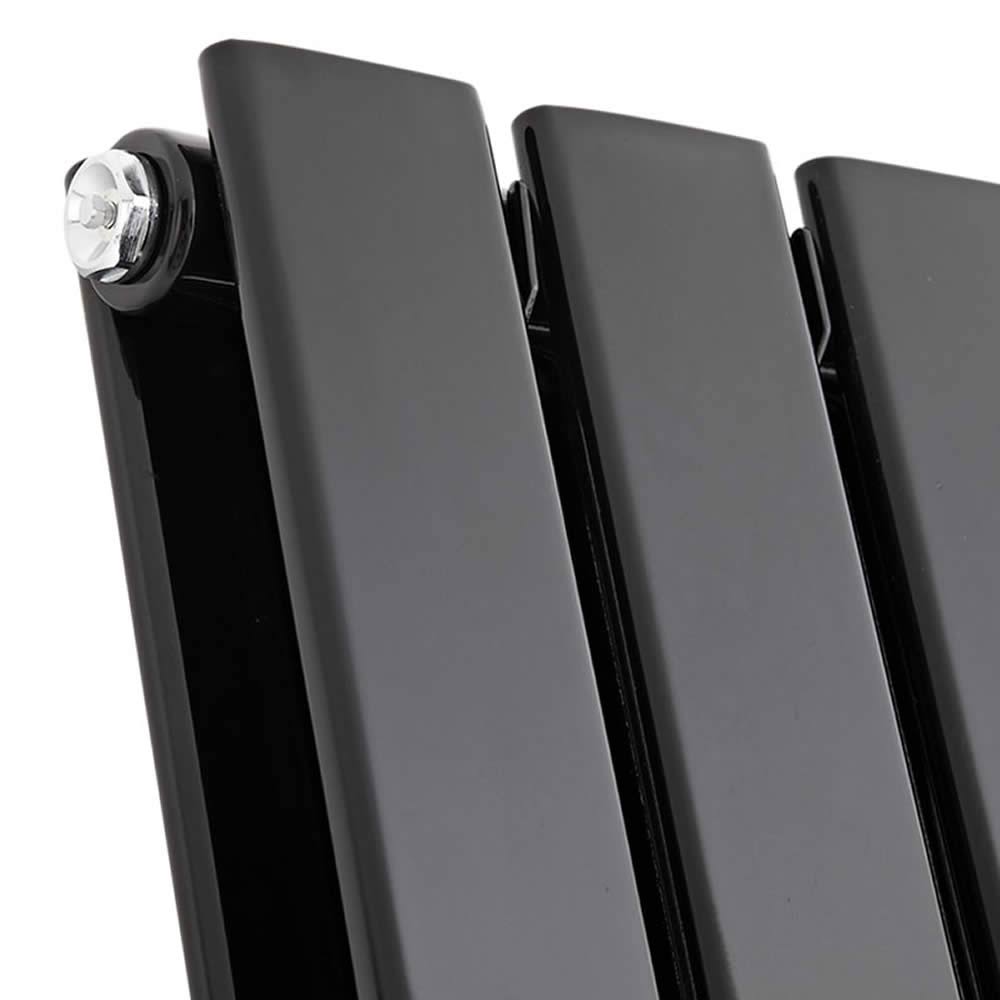Black Vertical Hot Water Radiator W82680