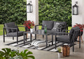 4-Piece Outdoor Patio Conversation Set, Seats 4, Gray M8802
