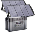 2400W 1500Wh Portable Power Station with 2 Pack 200W Foldable Solar Panels R8292