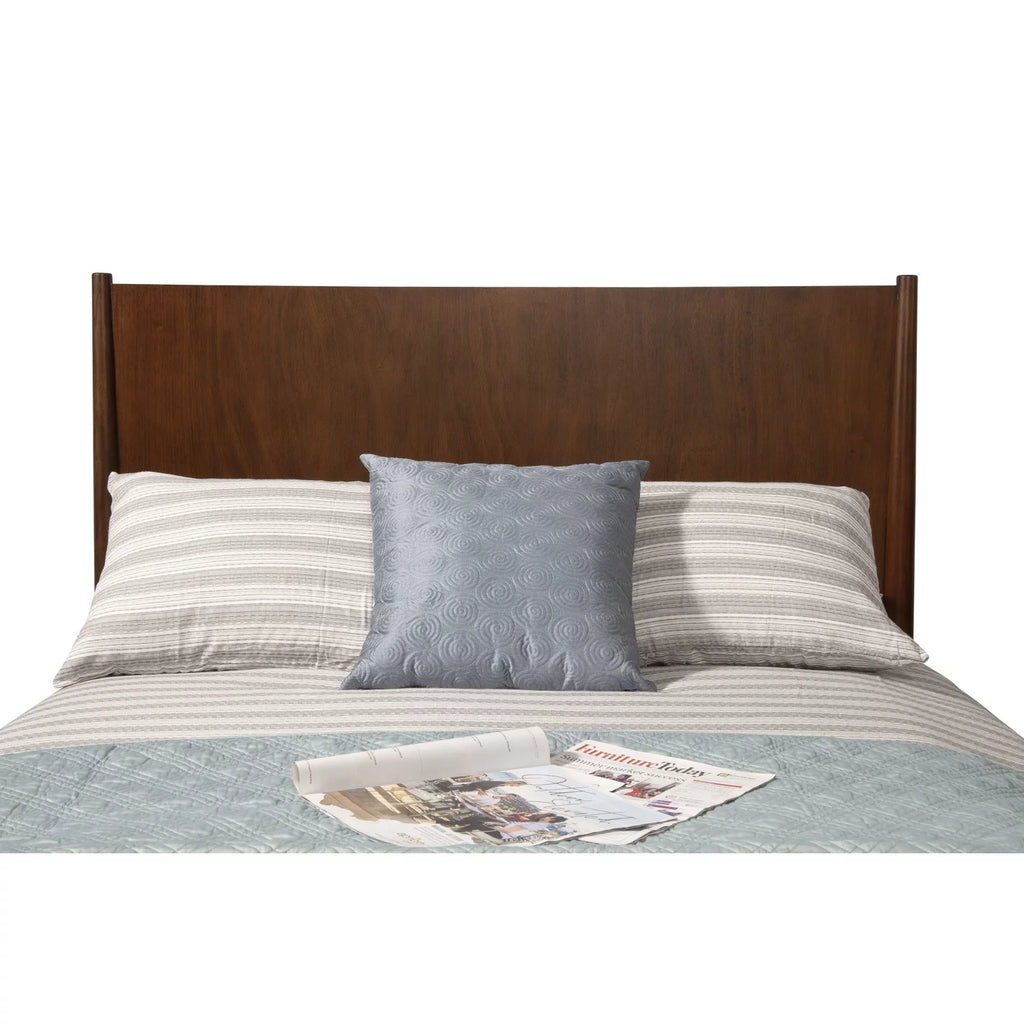 Gray Wood Queen Panel Bed Q7581