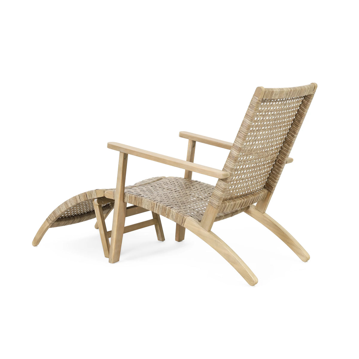 Acacia Wood Outdoor Lounge Chair Set of 2 Light Brown V274748