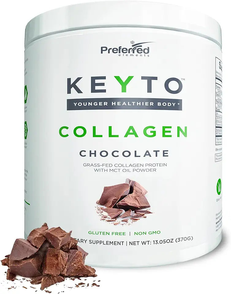 Keto Collagen Protein Powder with MCT Oil Chocolate Flavor W343729