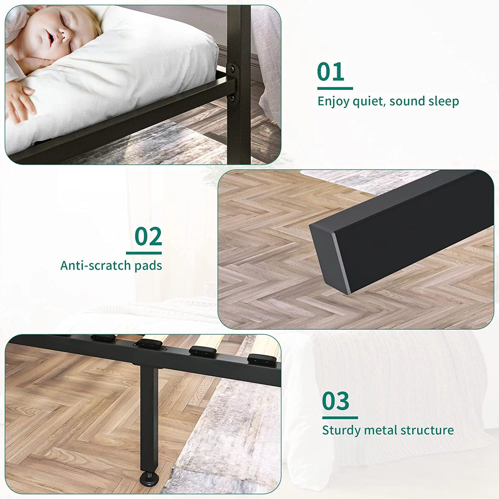 Queen Black Metal Canopy Bed Frame G869
