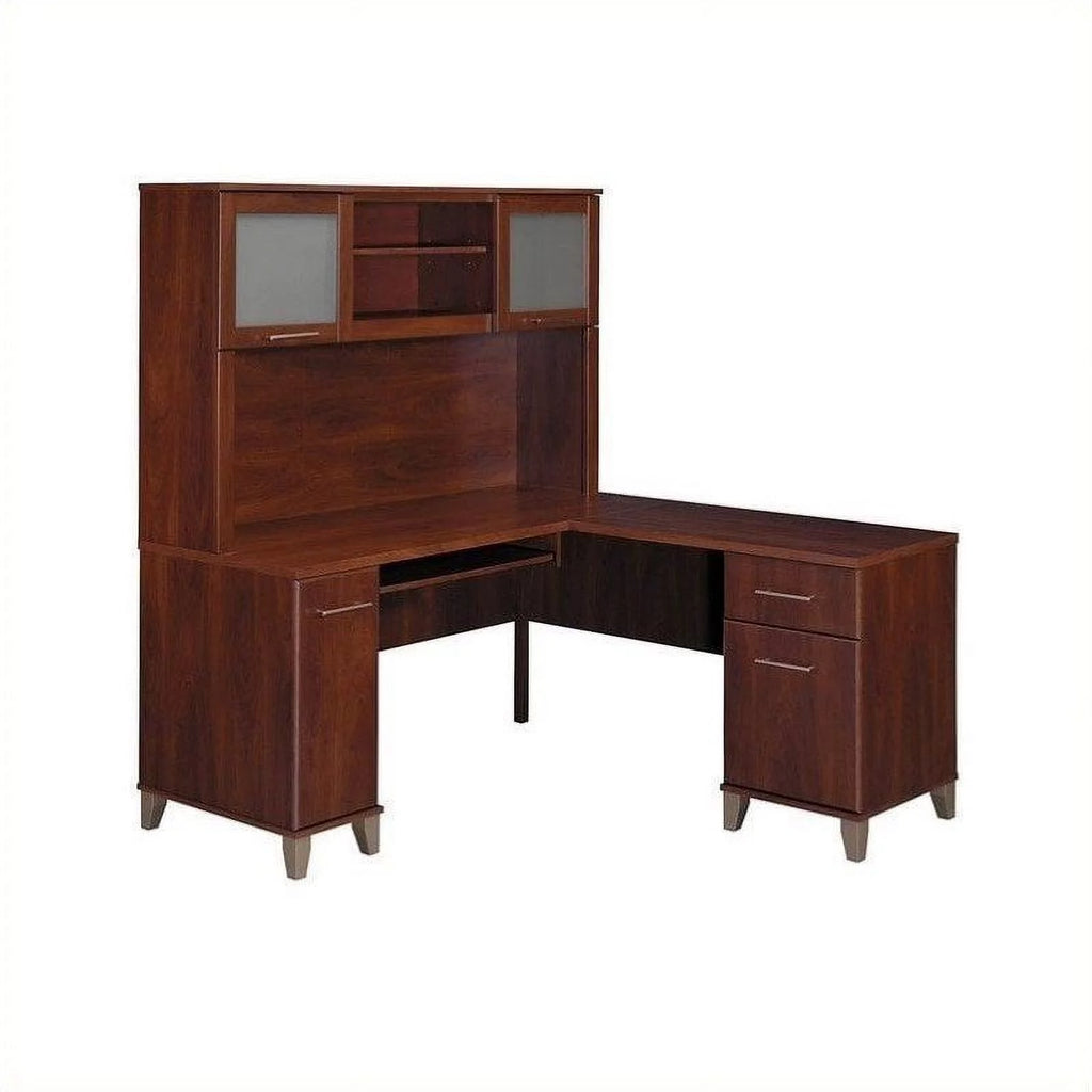 60" L-Shape Computer Desk with Hutch O56425