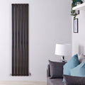 Black Vertical Hot Water Radiator W82680