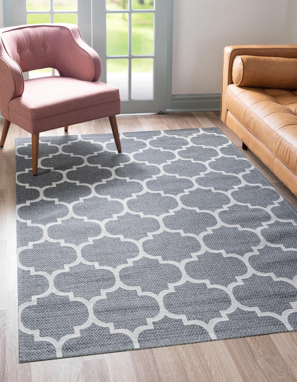 2' x 3' Dark Gray Flatweave Rug G719