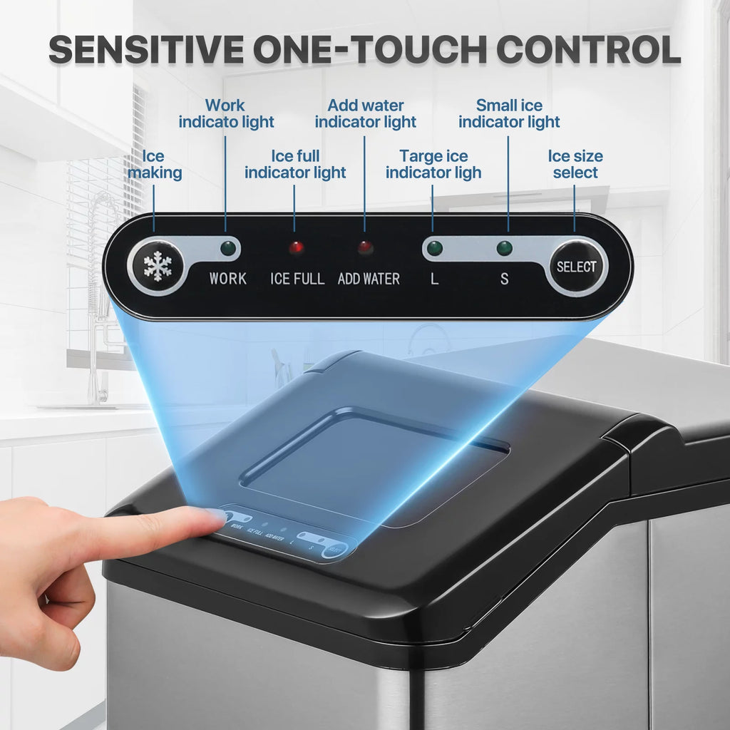 Countertop Ice Maker Machine with Basket and Scoop, Black V1187