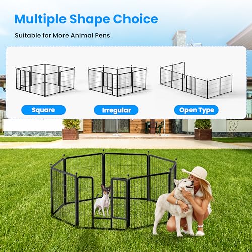 Portable 32" Height 8 Panels Heavy Duty Dog Playpen F3028