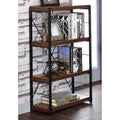 Weathered Oak & Black Bookshelf U2890