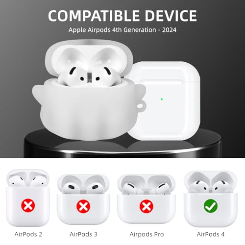 Glow in The Dark Soft Silicone Case Cover for AirPods 4 E718