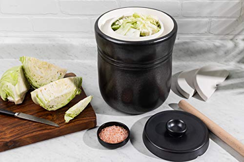 Ceramic Sauerkraut Pickling Crock with Weights 7L G1744