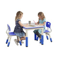 Blue Square Resin Dry Erase Activity Table & Chairs Y6600