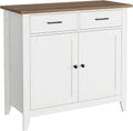 Ivory White Kitchen Storage Cabinet with Drawers and Doors X6916