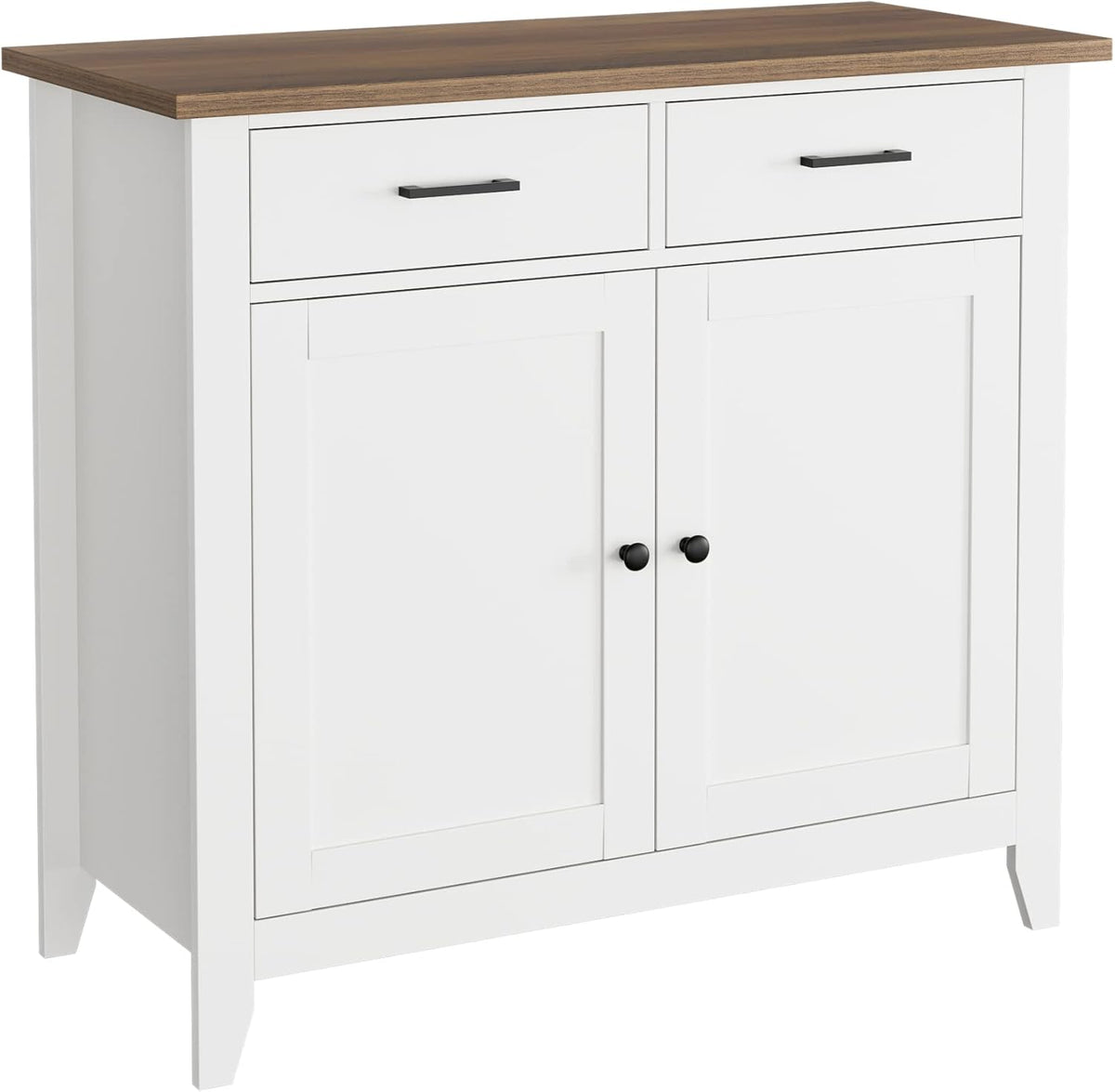 Ivory White Kitchen Storage Cabinet with Drawers and Doors X6916