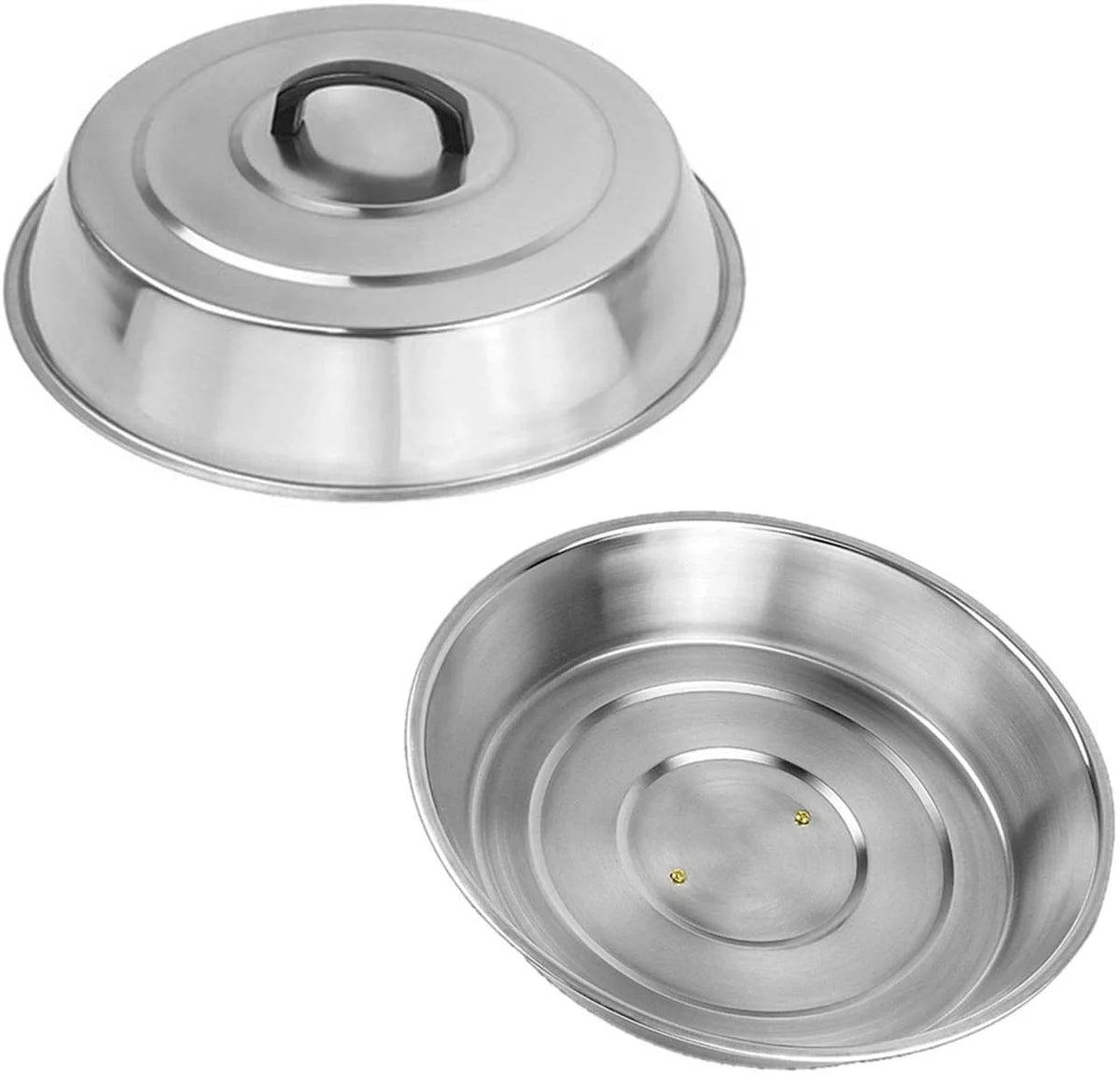 12 Inch Round Stainless Steel Basting Cover Dome and Cooling Wire Racks and BBQ Tong O5715