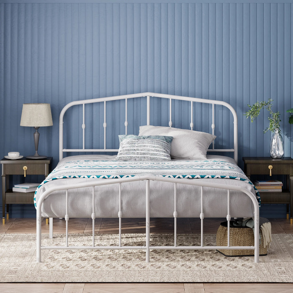Black Queen Metal Platform Bed Frame W4241