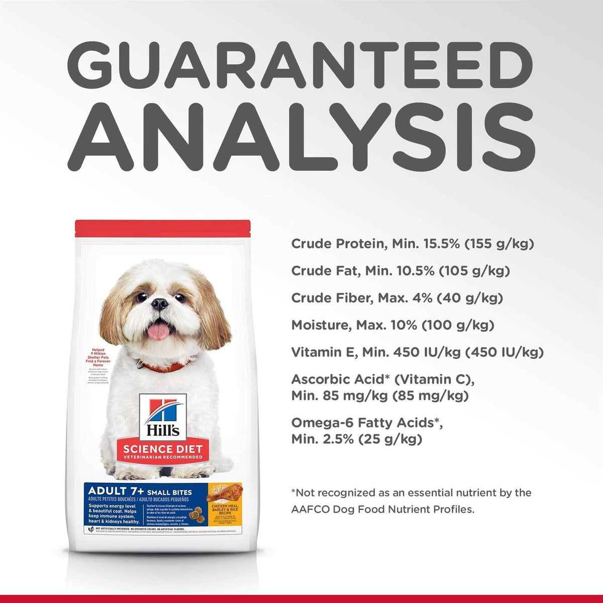 Adult 7+ Small Bites Chicken Meal Dry Dog Food A874
