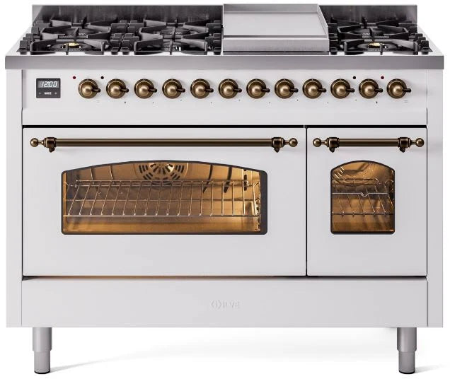 White Dual Fuel Natural Gas Range P50012