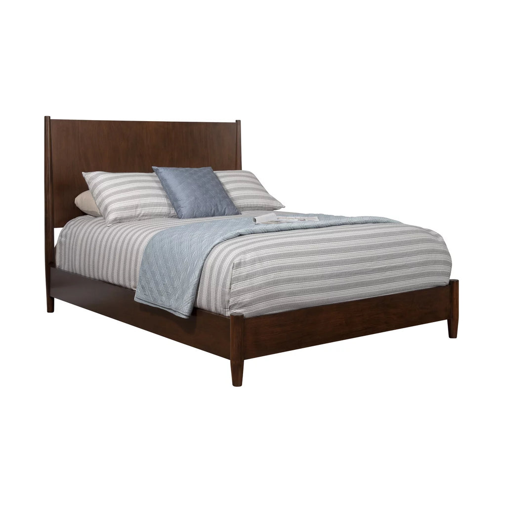 Gray Wood Queen Panel Bed Q7581