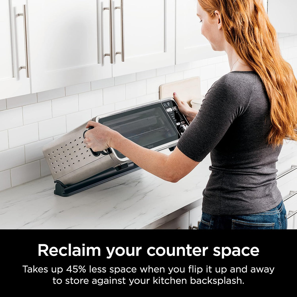 13-in-1 Air Fry Countertop Oven with Air Fry Basket, SearPlate, Wire Rack & Crumb Tray, Silver O57814
