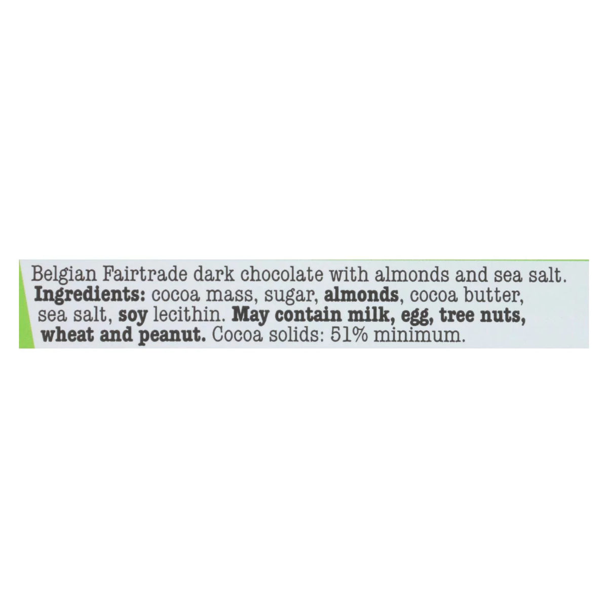 Dark Almond Sea Salt 51% Chocolate Bar Case of 15 M984842