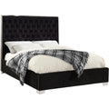 Black Velvet King Bed E295
