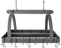 Graphite Pot Rack with Grid and 24 Hooks Y72760