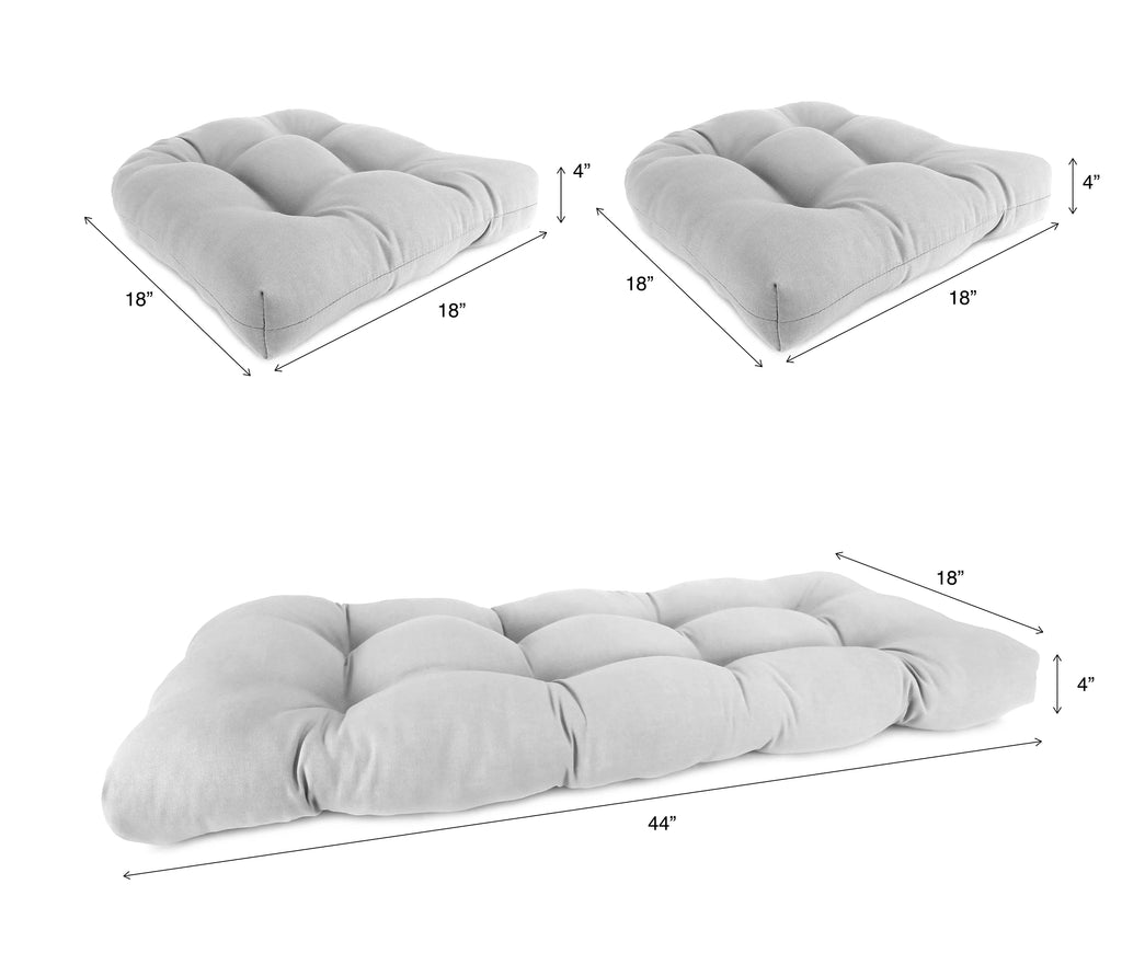 3-Piece Grey Tufted Outdoor Cushion Set G1697