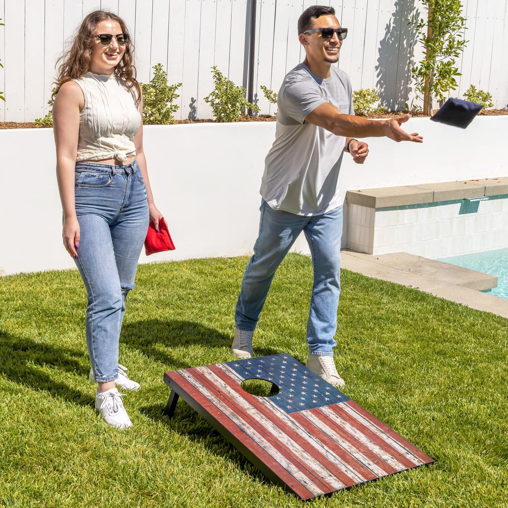 American Flag Cornhole Set with 8 Bean Bags X333