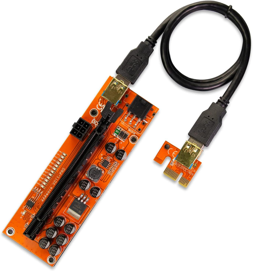 PCIE Riser 1x to 16x Graphic Extension 60cm USB 3.0 Cable Pack of 12 O8766